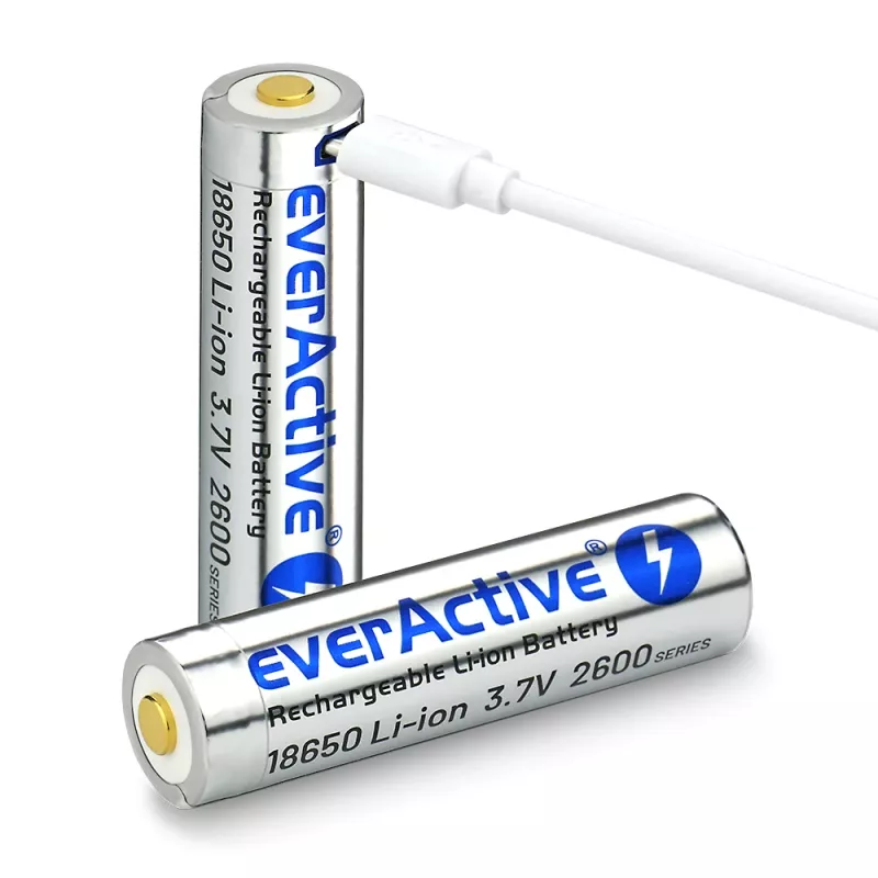 aku everActive 18650 3.7V Li-ion 2600mAh micro USB with protection BOX