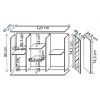 Kummut Cama Meble SOHO 120×41×80 cm – kašmiirvärvi esiküljed, must raam