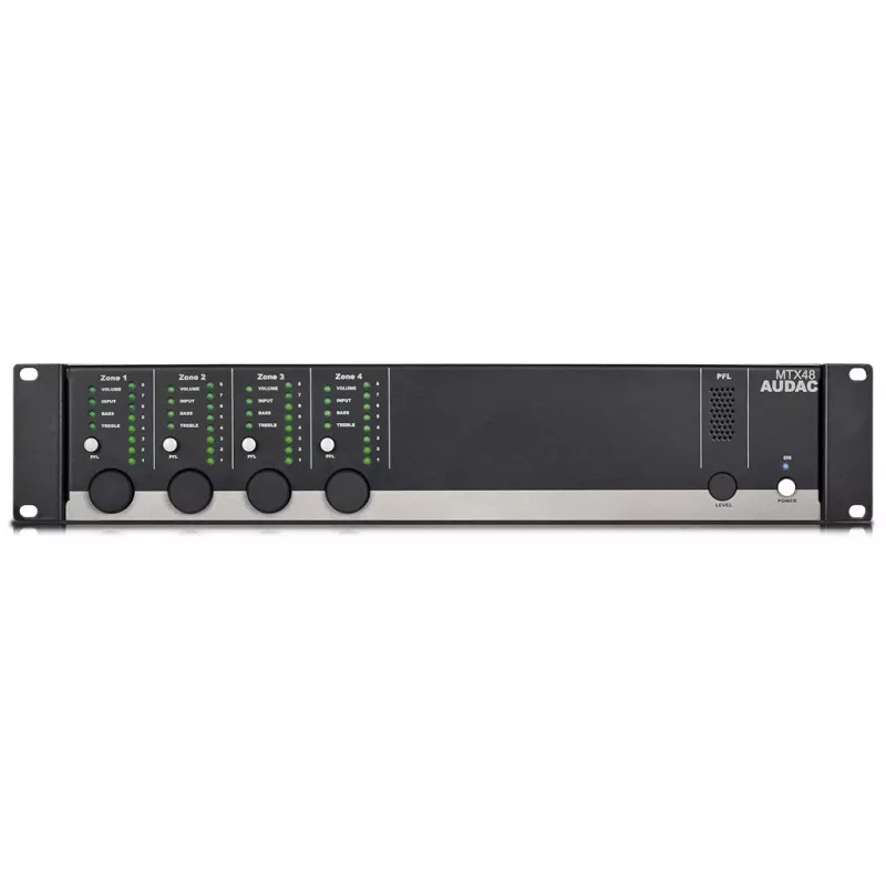 AUDAC MTX48 helivõimendi Kodu Must 80 dB SNR 20-20000 Hz