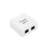 LANBERG Outlet Box RJ-45 Cat6 OU6-0002-W valge, 2 pesa, 30×54×57 mm