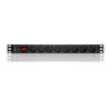 Qoltec 53996 Toitejaotur riiulile 19 inch | 1U | 16A | PDU | 8xFRENCH | 2m