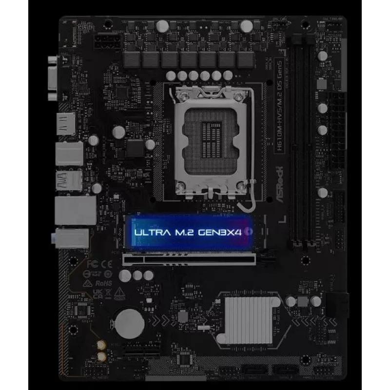 Emaplaat ASRock H610M-HVS/M.2 D5 GEN5 – LGA1700, DDR5, PCIe 5.0, mATX