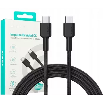 USB-C kaabel Aukey CB-CD45 0,9 m — USB USB-C to USB-A, Quick Charge’i tugi