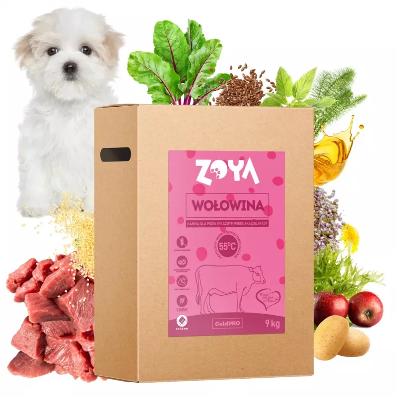 Kuiv koeratoit ZOYA ColdPRO Beef 9 kg — täisväärtuslik täiskasvanud kuivtoit, 27% valku, 9,5% rasva, gluteenivaba, suhkruvaba