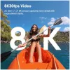 Spordikaamera Insta360 Ace Pro 2 — 50 MP, 8K Ultra HD (7680×3272), 1/1,3-tolline sensor, kuni 240 fps, sisseehitatud ekraan, Wi‑Fi, MicroSD, 177,7 g, must