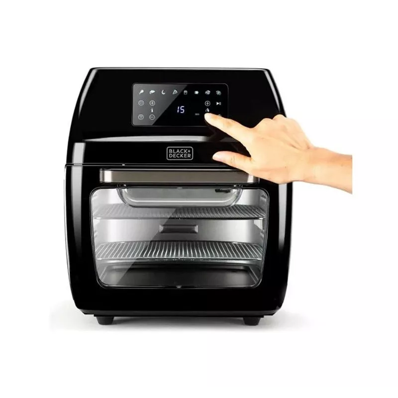 Kuumaõhufritüür Black & Decker BXAFO1200E — 12 L, 1700 W, puutetundlik juhtimine, 40–200°C, röstimisvarras, küpsetamine ja praadimine