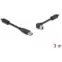 DeLOCK USB-kaabel A-tüüpi isane - B-tüüpi isane, 90° vasakule nurga all, 3 m