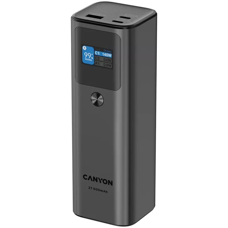 Canyon PB-2010 - Powerbank - Li-Pol - 27 000 mAh - Digitaalekraan - 2xUSB-C + 1xUSB-A - Toide