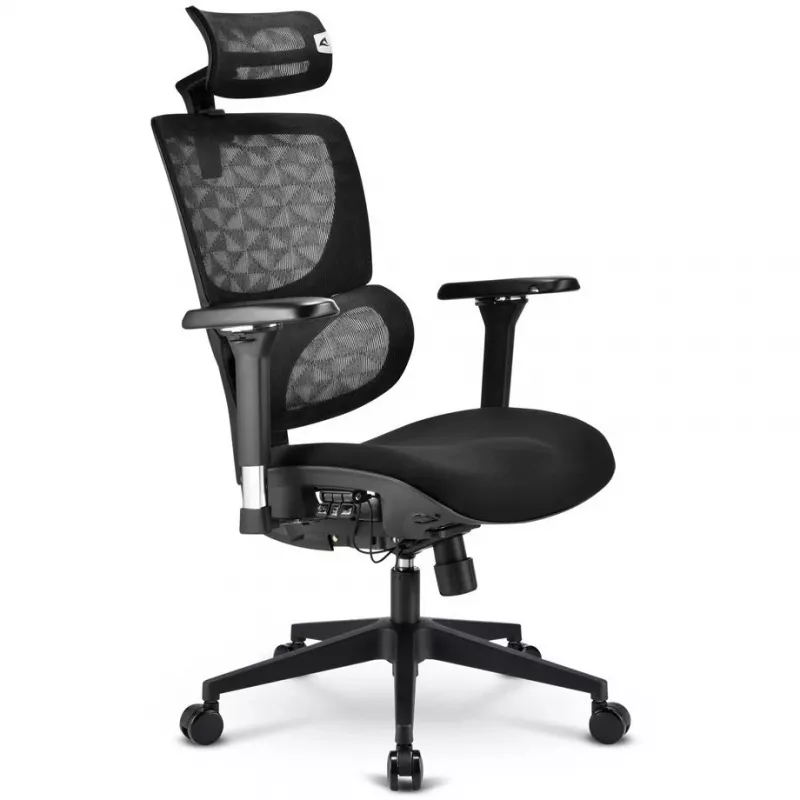 Kontoritool Sharkoon OfficePal C40 — must, ergonoomiline disain, reguleeritav kõrgus