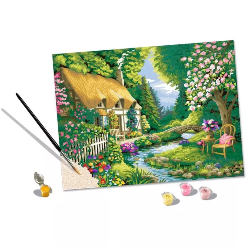 Ravensburger CreArt numbrite järgi maalimise komplekt Landhaus am Fluss (Maja jõe ääres)