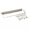 Tripp N254-048-SH-6A 48 porti 1 HE racki paigaldus varjestatud Cat6a STP läbivoolu paigalduspaneel - RJ45 Ethernet - TAA - 10 Gigabit Ethernet - RJ-45 - Cat6a - Hõbe - Valge - Rackeinb