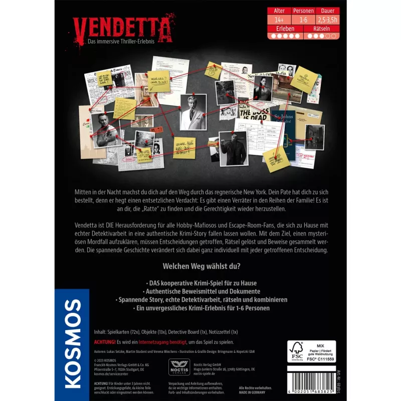 Masters of Crime: Vendetta, lauamäng