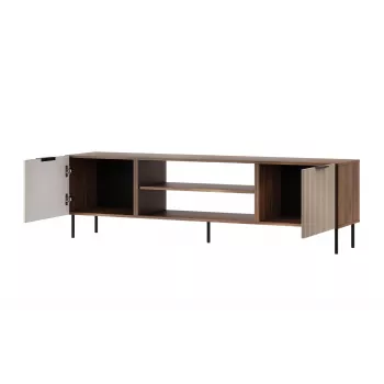 TV-kapp Cama ALMERA 180,5×42×52,5 cm pähkel/kašmiir – pealisplaat puitlaastplaadist, pähklipuust raam