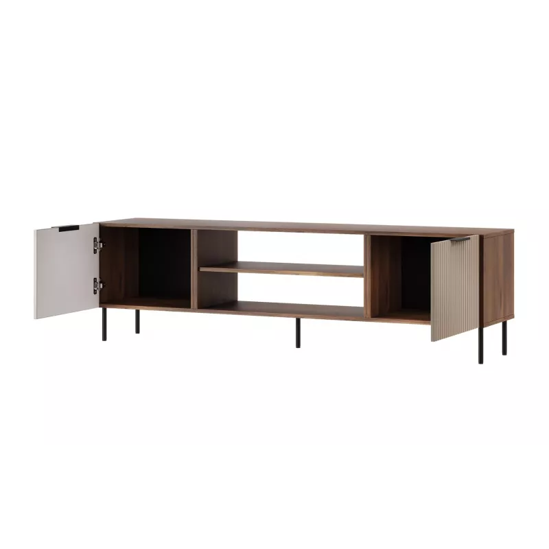 TV-kapp Cama ALMERA 180,5×42×52,5 cm pähkel/kašmiir – pealisplaat puitlaastplaadist, pähklipuust raam