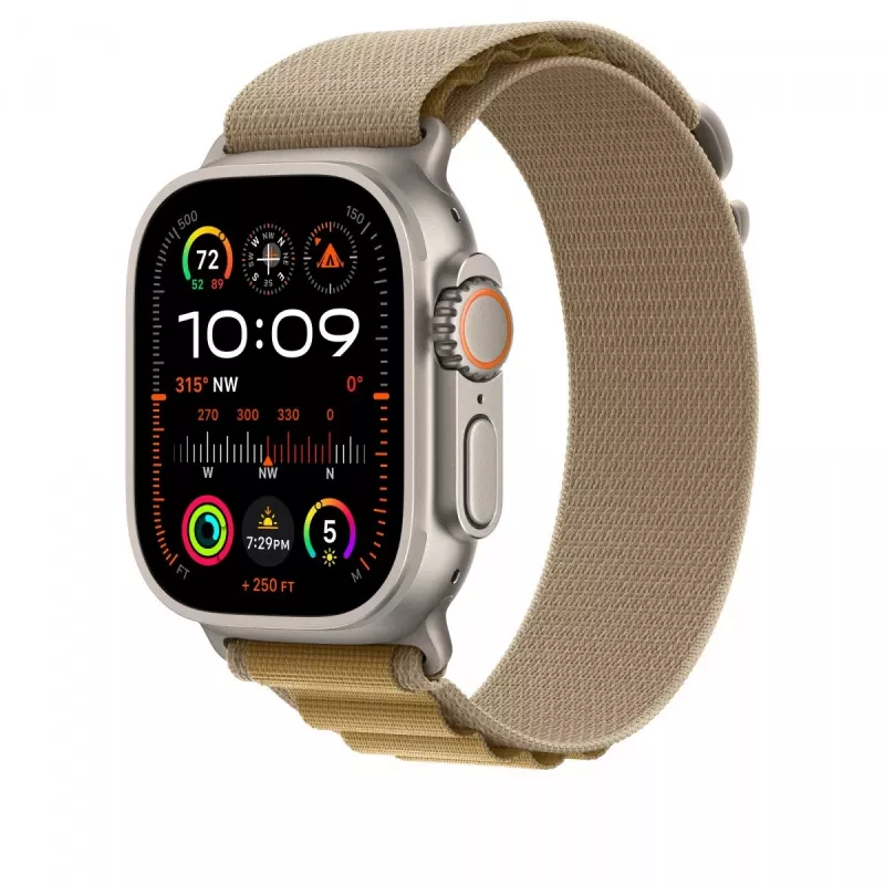 Band Apple 49mm Tan Alpine Loop Large Natural Titanium Finish