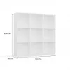 MALAX 3x3 H Valge SHELVING UNIT