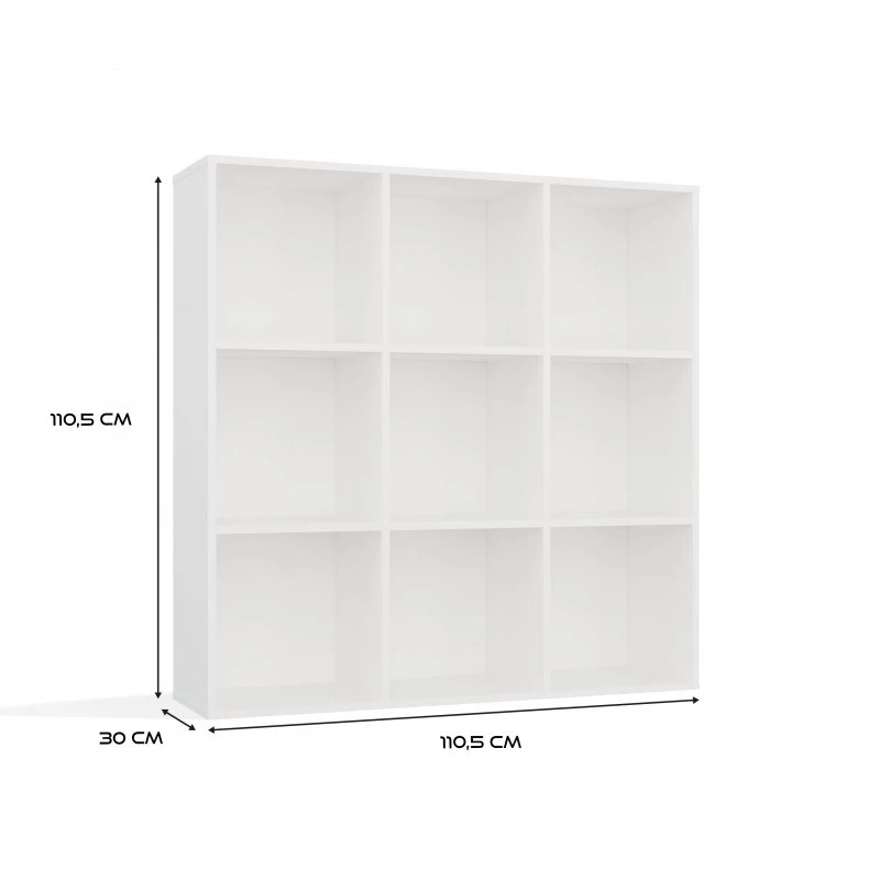 MALAX 3x3 H Valge SHELVING UNIT