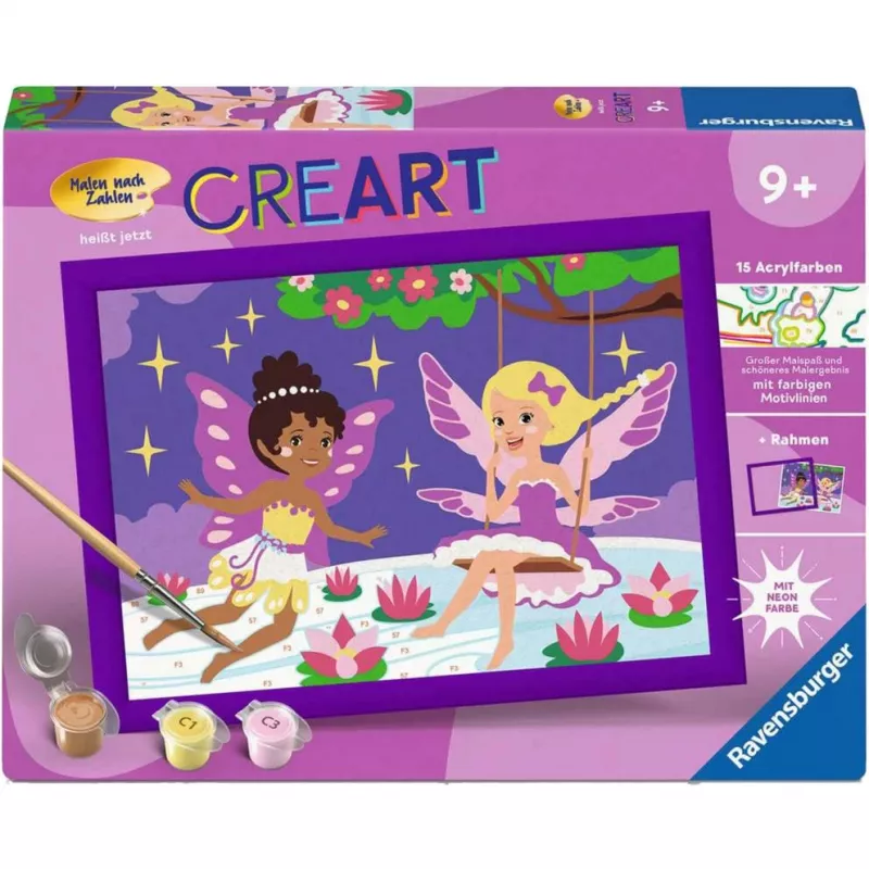 Maalimiskomplekt Ravensburger CreArt – haldjasõbrad (laste maalimise meisterduskomplekt)