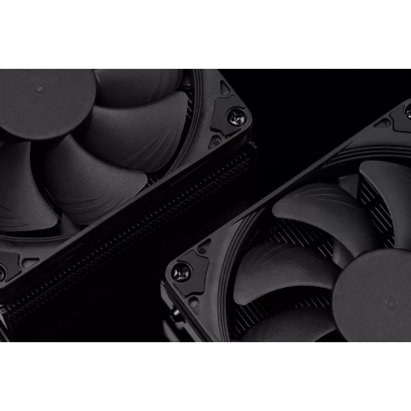 Protsessori jahuti Noctua NH-L9i chromax.Must, madalprofiilne 92 mm ventilaator, LGA1151/LGA115x/AM4 toega, 37 mm kõrgus, 95x95 mm jahutusradiaator
