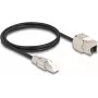DeLOCK kaabel RJ45 pistik välimontaažiks kuni Keystone moodul RJ45 pesa Cat.6A 1 m