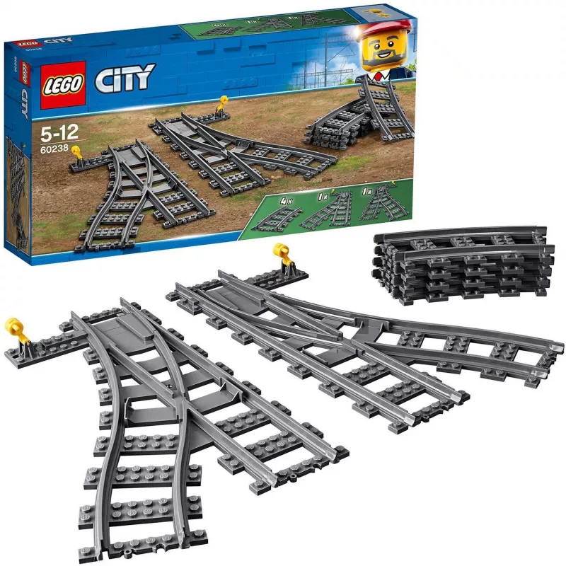 Ehitusmängukomplekt LEGO City 60238 – raudtee ümbersuunaja ja tarvikud mängukomplektidele