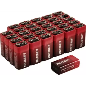 Voltcraft VC-16107990 9 V plokipatarei leelis-mangaan 550 mAh 9 30 tk (VC-16107990)