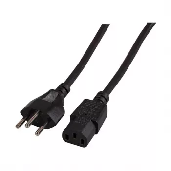 EFB-Elektronik toitejuhe Šveitsi tüüp 12 - C13 180°, must, 2,0 m, 3 x 0,75 mm² Tootja: EFB Elektronik (EK537.2V3)