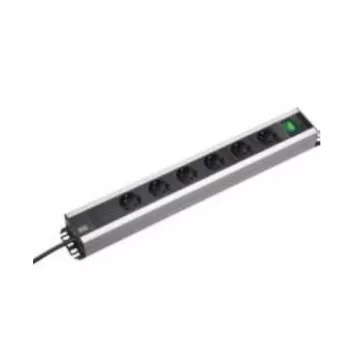 Bachmann 300.008 toitepikendusjuhe 2 m 6 AC pistikupesa(d) Must, Hall