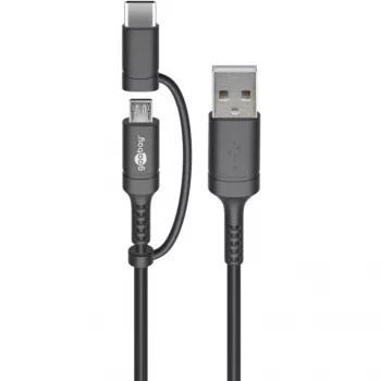 USB-kaabel Goobay 71892 Must