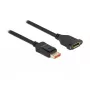 DisplayPort pikenduskaabel paneelikinnitusega DeLOCK 87098 8K 60 Hz 3 m