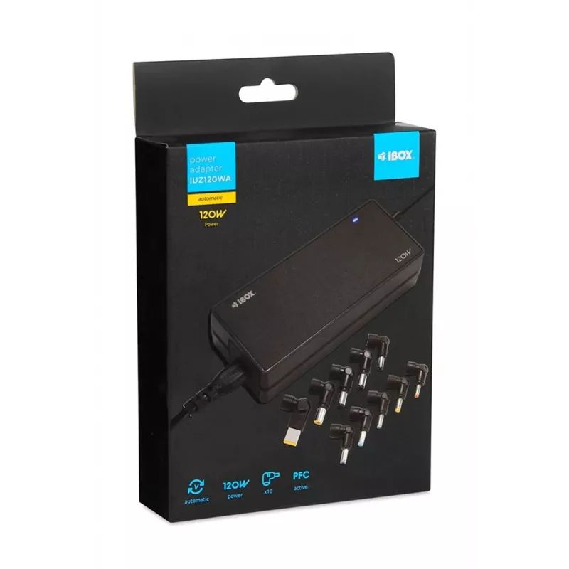 iBox IUZ120WA toiteadapter/inverter Siseruumides 120 W Must