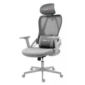Mängutool huzaro Combat 2.7 — ergonoomiline riidest mängutugitool, hall, võrgust seljatugi, reguleeritav kõrgus, kalde mehhanism, max 120 kg