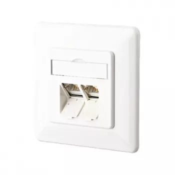 METZ CONNECT BTR IT CONNECT E-DAT C6 8/8(8) UP Cat.6 - Ühenduspesa, süvistatav - RJ-45 X 2 - Puhasvalge, RAL 9010 (1307381002-I)