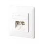 METZ CONNECT BTR IT CONNECT E-DAT C6 8/8(8) UP Cat.6 - Ühenduspesa, süvistatav - RJ-45 X 2 - Puhasvalge, RAL 9010 (1307381002-I)