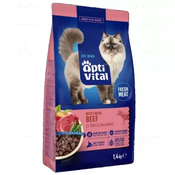 OPTIVITAL värske veiselihaga - kuiv kassitoit - 1,4kg