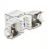 DELOCK Keystone-moodul RJ45 pesa LSA-le Cat.6A tööriistavaba 45° nurgaga varjestatud metallist riiviga