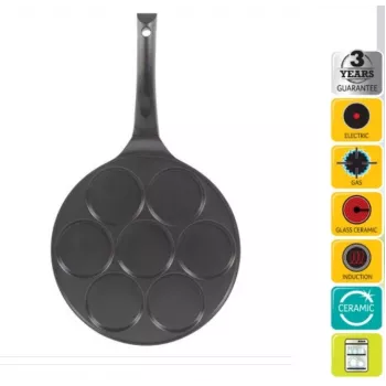 Pannkookide pann LAMART LT1293, alumiiniumist mittenakkuva kattega, 27 cm läbimõõt