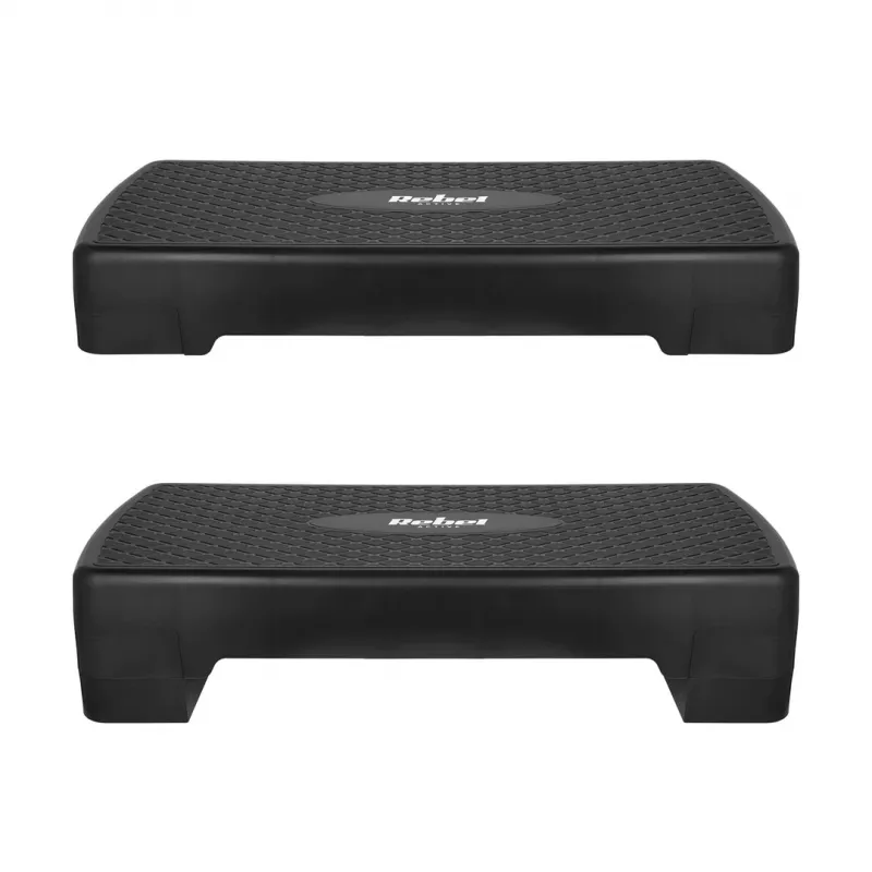 Fitness step Rebel Active 2-levels, polypropylene, non-slip surface, 680×280 mm, assisted height adjustment