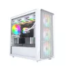 PC-korpus Montech X5M (W) Micro Tower, valge — Micro-ATX/Mini-ITX, toetab ATX-toiteplokki, 3x120 mm ees, 1x120 mm taga, 2x3,5 tolli sahtlit, 4x2,5 tolli sahtlit