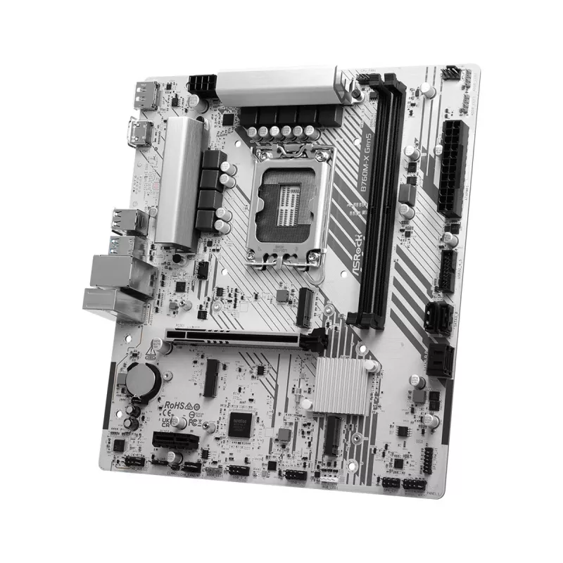 Emaplaat ASROCK B760M-X GEN5 mATX LGA1700 jaoks, 2× DDR5, DisplayPort ja HDMI