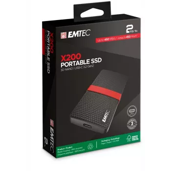SSD Emtec 2TB must USB USB-C 3.2 Gen 1 X200