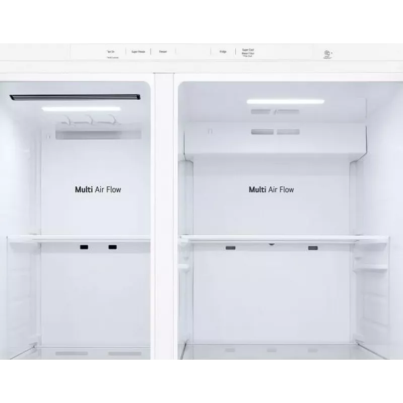 LG GSLC40SWPE külg külje kõrval külmik vabaltseisev 638 L valge