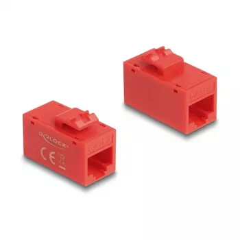 Keystone moodul DELOCK 90641, lame konstruktsioon, RJ-45 pistik, punane