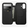 Folio-telefonikott Nomad Modern Leather Folio Apple'ile, mahutab kuni 16 cm (6,3 tolli) ekraane, must