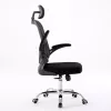 Kontoritool top e shop DORY CZERŃ — polsterdatud iste, võrgust seljatugi, 650×620 mm, kõrgus kuni 122 cm