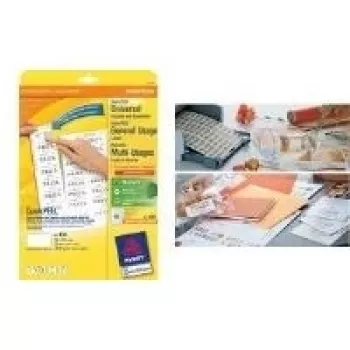 Avery Zweckform 6121 Universaalsed sildid, 38 x 21,2 mm, 25 lehte/1625 silti, valge (6121)