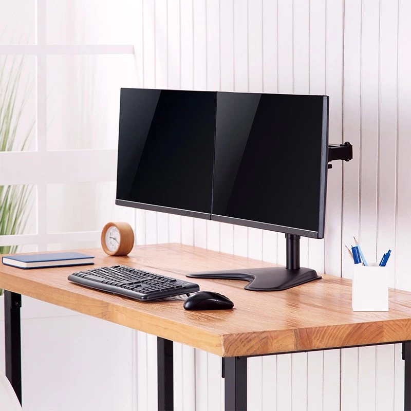 Monitor mount LOGILINK BP0099 for 2 displays, up to 81.3 cm (32 inch), VESA 75x75–100x100, max 8 kg, Must