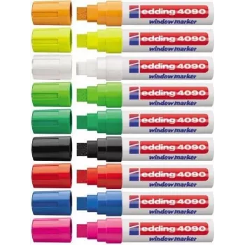 Kriidimarker Edding 4090 Must Roheline Roosa Punane Valge 5 tk