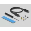 SSD-korpus DeLOCK väline USB USB-C kombokorpus M.2 NVMe PCIe või SATA SSD-le