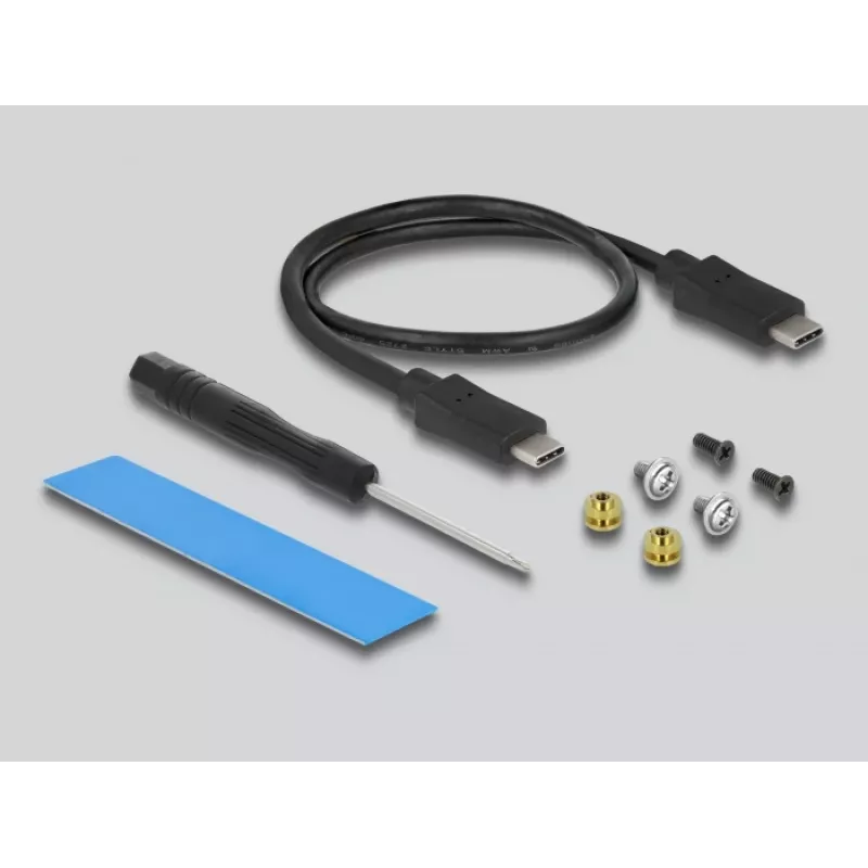 SSD-korpus DeLOCK väline USB USB-C kombokorpus M.2 NVMe PCIe või SATA SSD-le